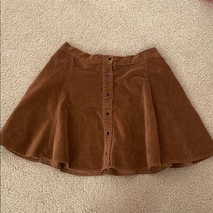 brown suede skirt
